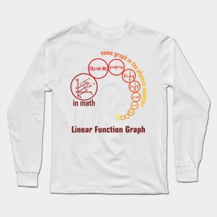 Linear function graph - red Long Sleeve T-Shirt